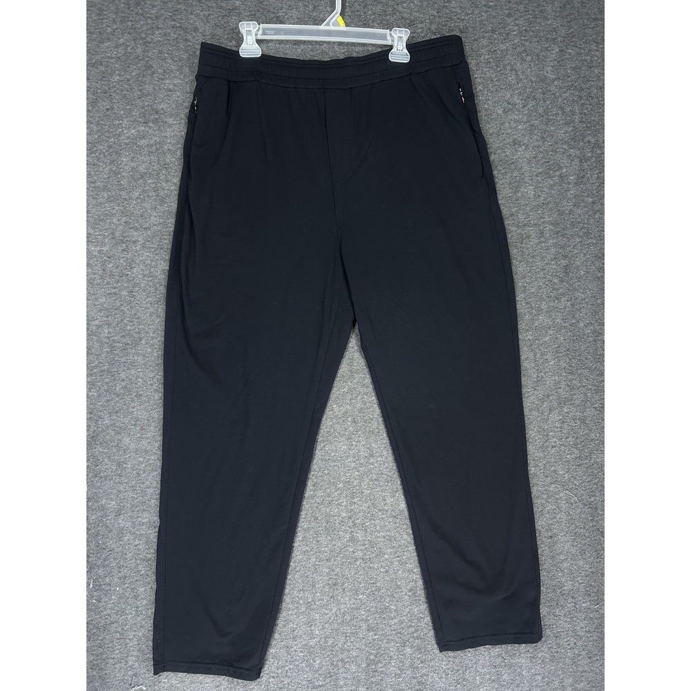 Public Rec Pants Joggers Mens 40x30 Black Tapered Drawstring DayMaker Stretch